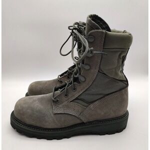 UFCW 8430 Military Combat Boots Size 5.5 R Steel Toe Vibram Sole Sage Green USA